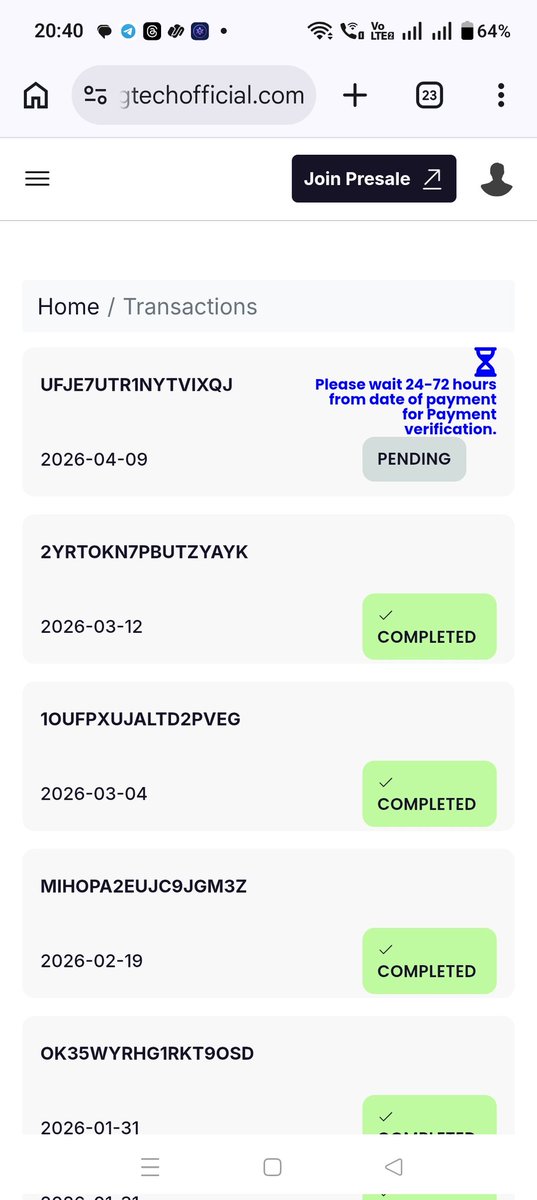 Venkatch3322's tweet photo. @gtechnetwork Please approve my transaction. I will participate in 5 times https://t.co/z2rO6qktUH