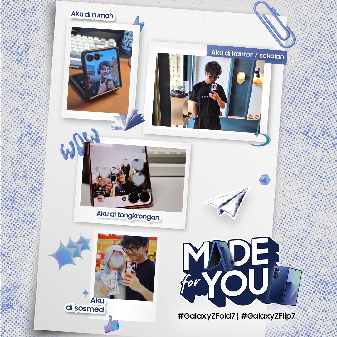 mamandanu's tweet photo. emg Jodoh sm Z Flip7 @samsungID
🏠Home: FlexWindow ngonten dirumah mkin satset
🏬Kantor: Cover Screen jd cermin selfie ngonten Tiktok kantor
☕️Nongki: Mirror selfie brg temen pke Z Flip7
📱Sosmed: Selfie brg istri lgsng ke Story

#FoldablesMadeForYou #UnfoldMyDay #GalaxyZFlip7 https://t.co/6xPc42DP6g