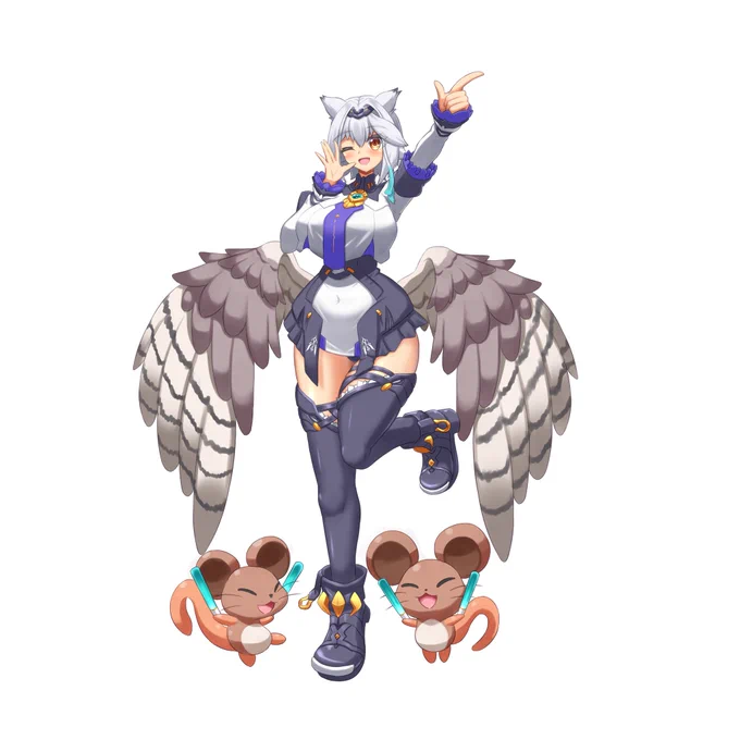 こちらのフラスタのパネルイラストを描かせて頂きました! 楽しく盛り上がるステージになる事を願って…!! ライブ全力で楽しんで頑張ってください!! #kaiho_ku #栢森エマ #しゅえっとね
