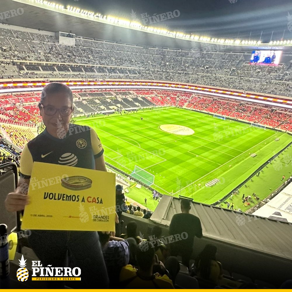 ELPINERO's tweet image. #FOTOREPORTE 🆕📸Ellas y ellos son los #tuxtepecanos que ya estrenaron la remodelación del Estadio Azteca (Banorte) para vivir la pasión del Clásico Joven: Cruz Azul vs América.

➡️ Así posaron para la lente de El Piñero Periodismo y Debate.

➡️ El inmueble luce renovado de cara