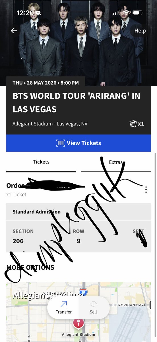 dimplegguk's tweet photo. [WTT/WTS]

5/27 1x Section 438 $136.61
5/28 1x Section 206 $205.26 

I need to trade or sell my Las Vegas BTS arirang tickets. Looking to trade for tickets in LA (would also accept 2 tickets for one date!)

Selling for FV or less through Paypal G&amp;S. 

#BTSARIRANG https://t.co/hnz3WhY5Se