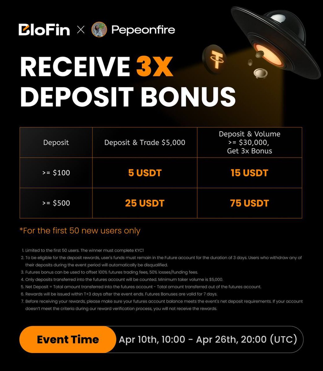PepeCZBinance's tweet photo. BLOFIN 🤝 #PEPECOMMUNITY 

RECEIVE 3X DEPOSIT BONUS 🙌 

FOR THE FIRST 50 NEW USERS ONLY 

✨️ JOIN HERE: https://t.co/jJkfRVsJq6

💚💚💚💚💚💚💚💚💚💚💚💚 https://t.co/GtDHrrvUY0