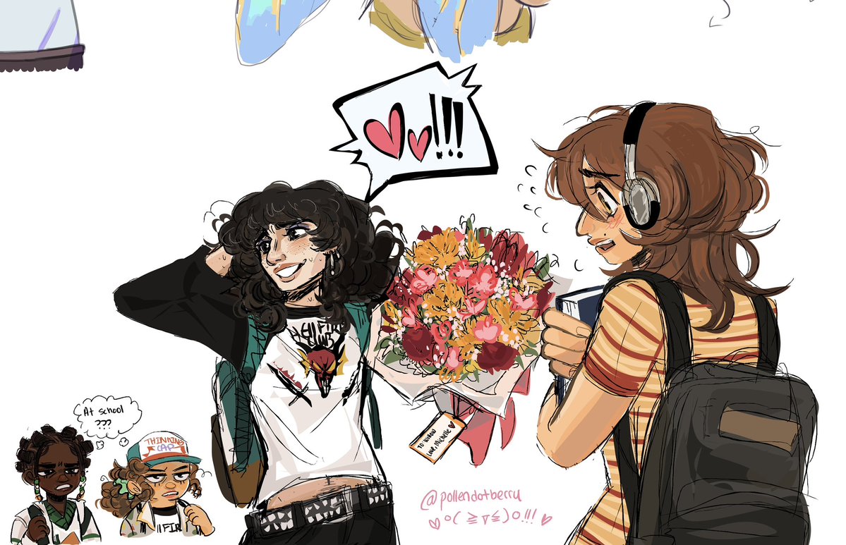 pollendotberry's tweet image. I MANAGED TO DRAW YAAAAY!! Ty for hosting again!!!:DD #lesbyler #byler