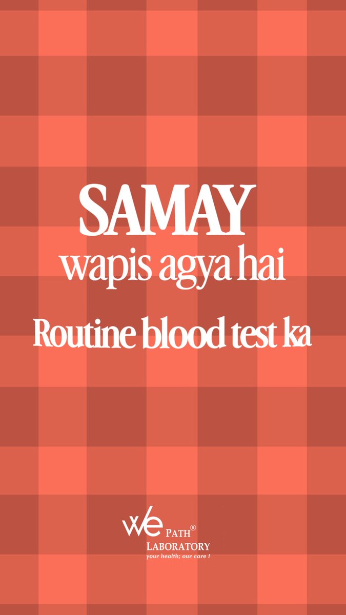WepathlabX's tweet image. #QualityDiagnostics
#TimelyTesting 
#ThinkForHealth 
#RoutineBloodTesting 
#samayraina