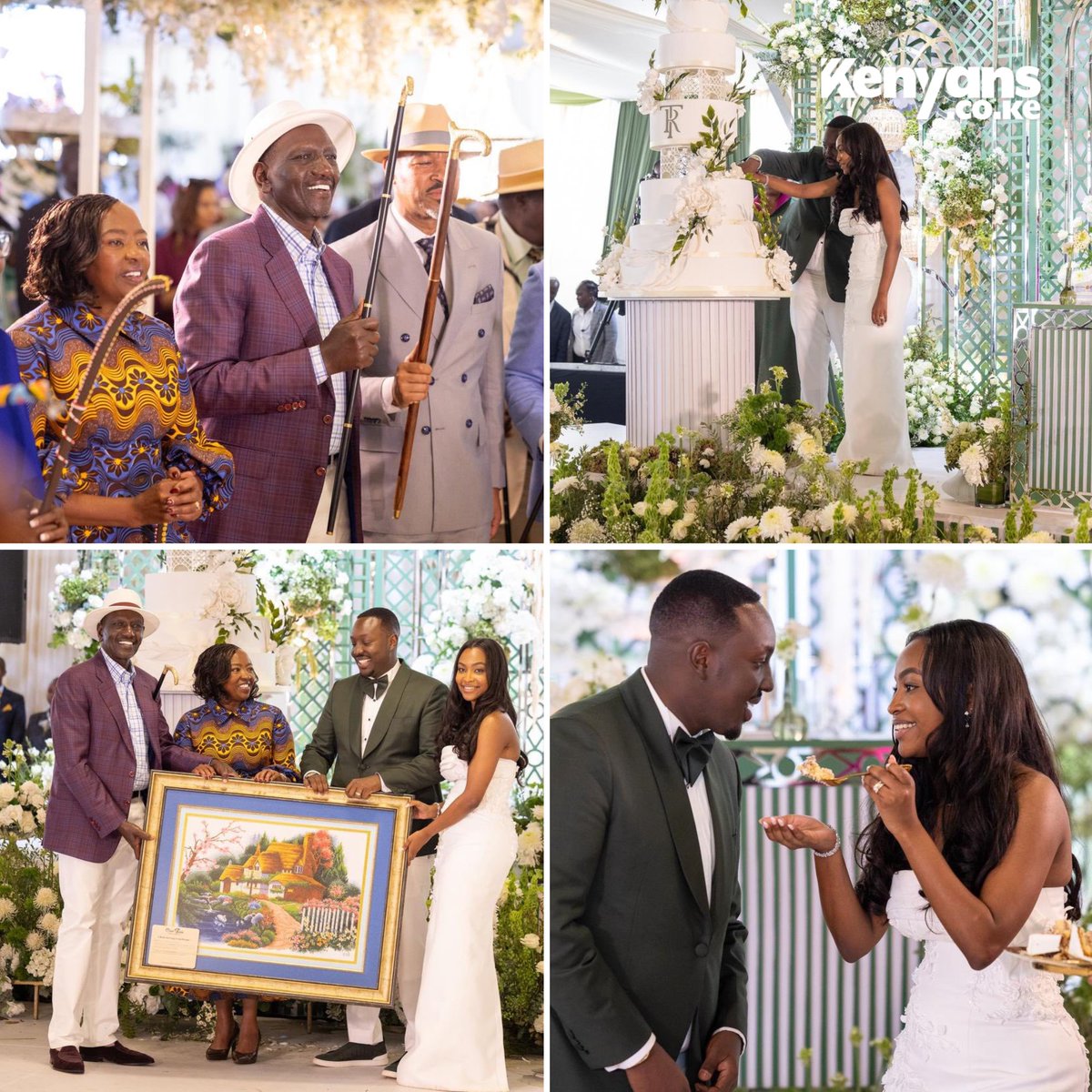 Kenyans's tweet image. President Ruto and Rachel Ruto attend the wedding of Ronnie and Terry in Nairobi
