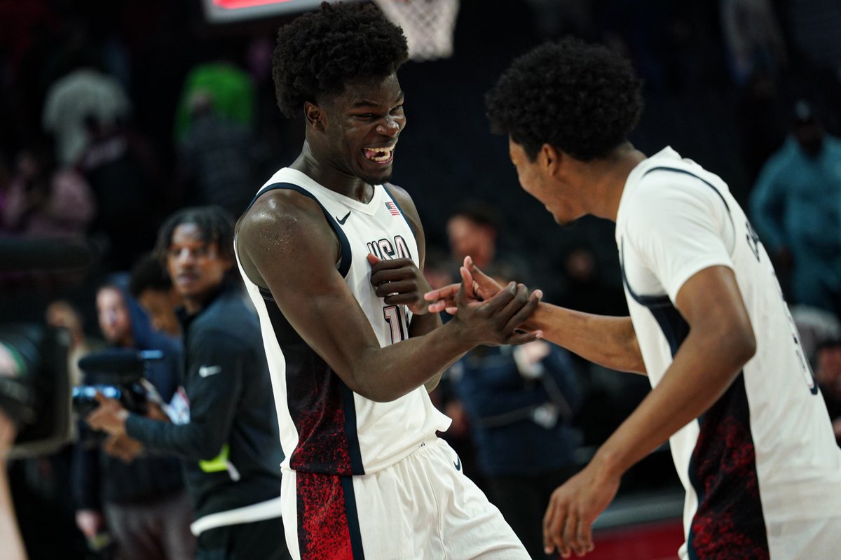 usabjnt's tweet photo. It's USA Over Everything 🫡

Another clean sweep of the #NikeHoopSummit 🇺🇸🇺🇸 https://t.co/dtu9LLvvQN