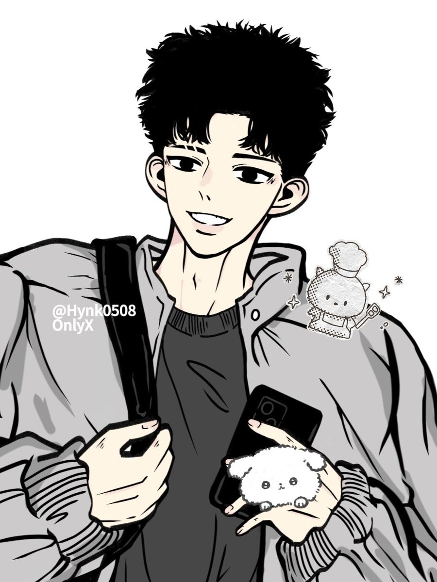 I really like Hyuk's facial expression in this painting…Although he is smiling, it makes people feel stiff and physically uncomfortable…I like✍🏻️