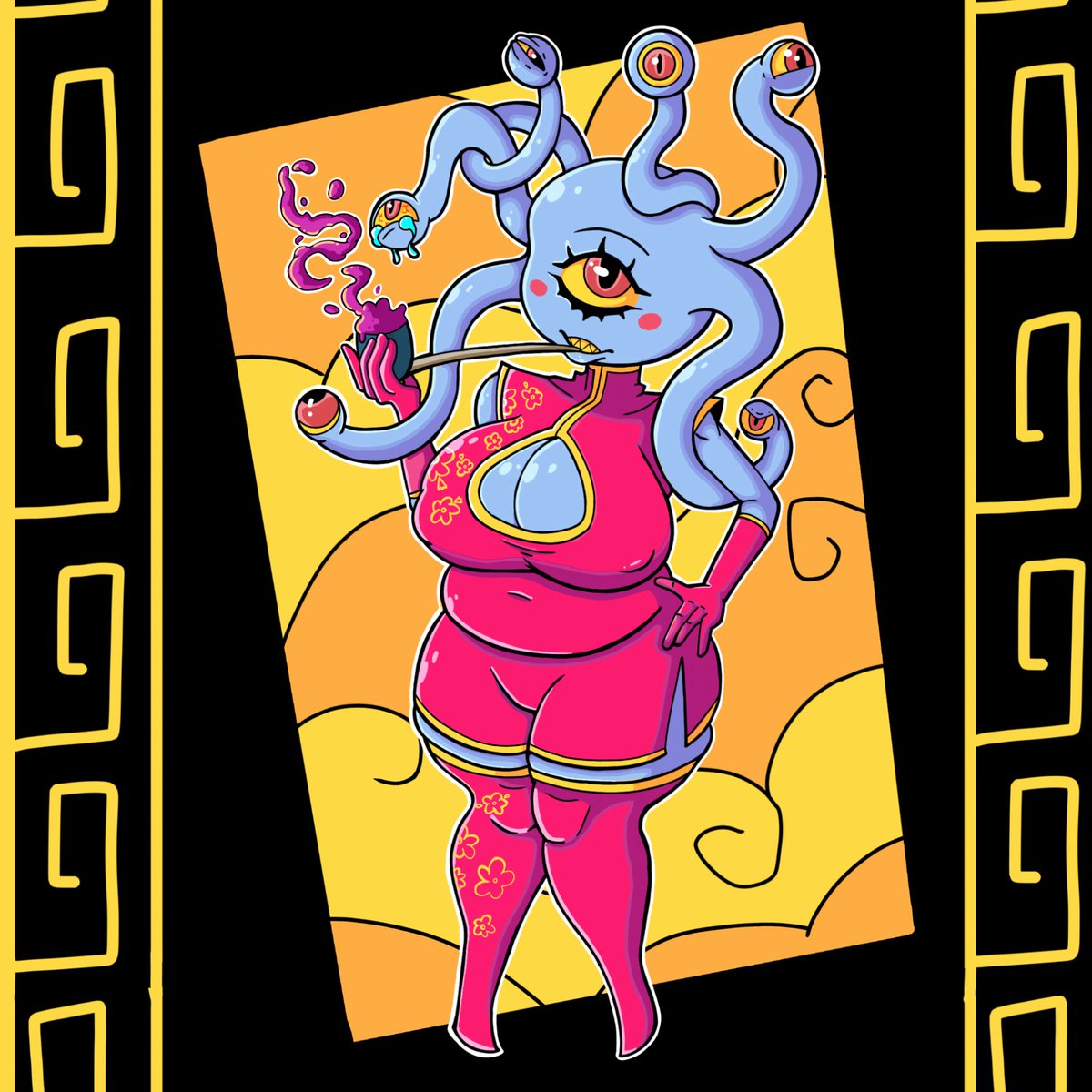kill_kill17's tweet photo. Beholder! Is it just me, or does she have two more eyes?
#art #ocart #monstergirl #digitalart #fantasy https://t.co/eHAUfUpXmd