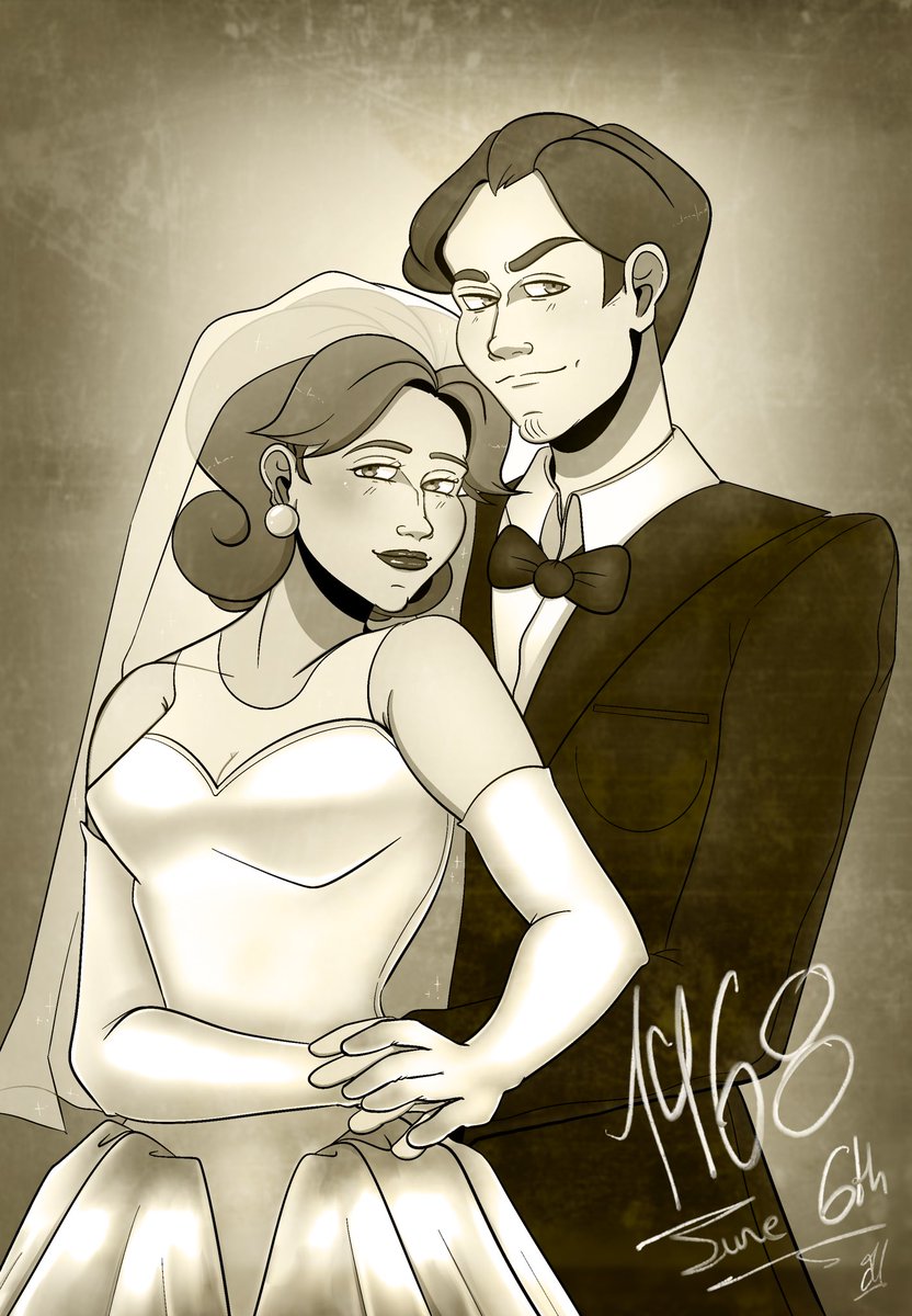 keywiive's tweet photo. Wedding photo of Baldi's parents ⭐️ #baldisbasics #baldi #au https://t.co/yPZcObmI8f