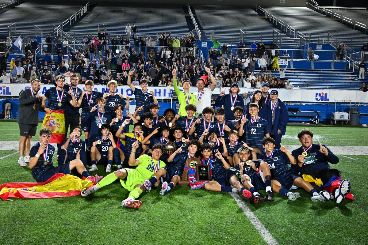 uiltexas's tweet photo. Congrats to the College Park Cavaliers on capturing the 6A-D2 Boys #UILState Soccer State Championship—bringing home the first title in program history! 🏆 https://t.co/ZmScetcRcU