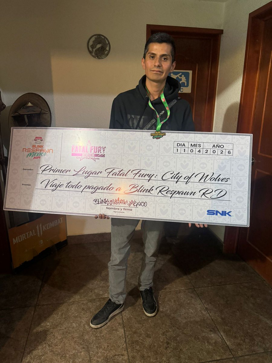 MikelouMX's tweet photo. Campeón de @BlinkRespawn México en Fatal Fury COTW 🏆 muy feliz por haber ganado este torneo que tuvo un increíble nivel, muchas gracias a todos los que me apoyaron y a mis queridos compañeros de @DinastyMx 

Muy motivado de seguir compitiendo! 👊

Nos vemos en Dominicana! https://t.co/H0pUTp8Jx2