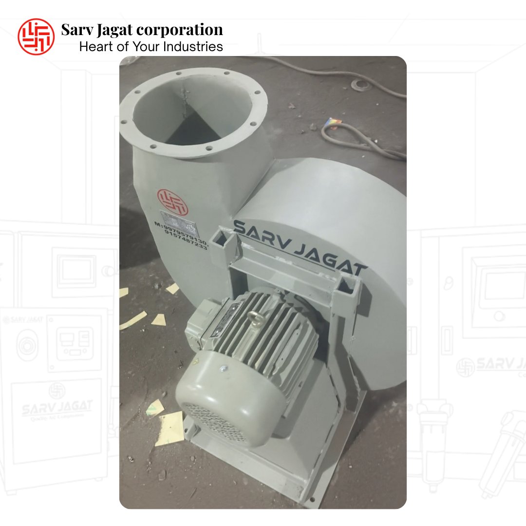 SarvJagat's tweet image. Unstable airflow = unstable process.

SJ Blower (2 &amp;amp; 3 HP) at Dahegam built for steady, reliable air delivery.

✔ Consistent airflow
✔ Industrial-duty build
✔ Low vibration

Used in conveying, dust collection &amp;amp; ventilation.

Right sizing = smooth operations.

#IndustrialBlower