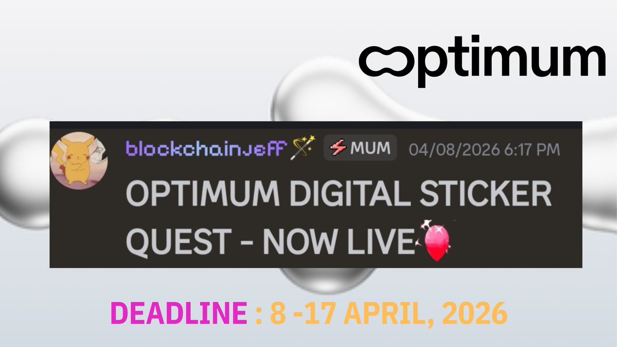 gmum.. 𝗢𝗣𝗧𝗜𝗠𝗨𝗠 𝗗𝗜𝗚𝗜𝗧𝗔𝗟 𝗦𝗧𝗜𝗖𝗞𝗘𝗥 𝗤𝗨𝗘𝗦𝗧 𝗡𝗢𝗪 𝗟𝗜𝗩𝗘 @get_optimum