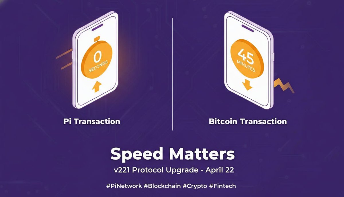 okere_eberechi's tweet image. Speed matters. A recent test: Pi transaction = instant, Bitcoin = ~45 mins.
Our April 22 v22.1 protocol upgrade will further enhance transaction processing, as we build a new standard of efficiency.
#PiNetwork #Blockchain #Crypto #Fintech