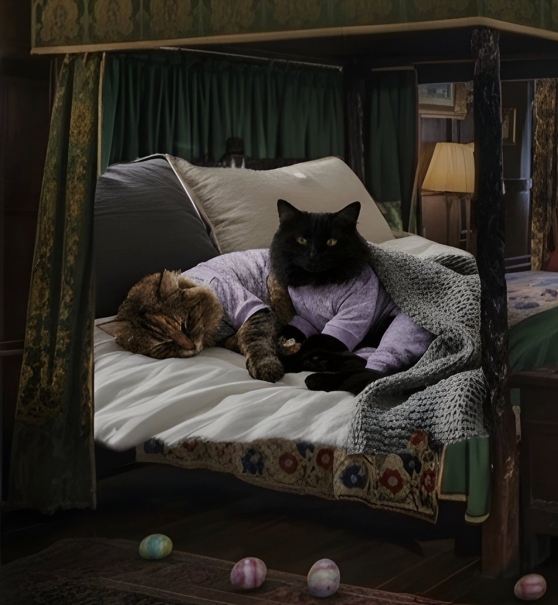SandraA30252941's tweet photo. *The girls have showered and brushed their teeth and finally made it to bed. The girls opted for a sleepover*
Gudnight All!
#Lionmane #Flooflepoof 
#MogwartsSchool #Mogwarts #MogwartsMaze https://t.co/kNqEOf4H8Q