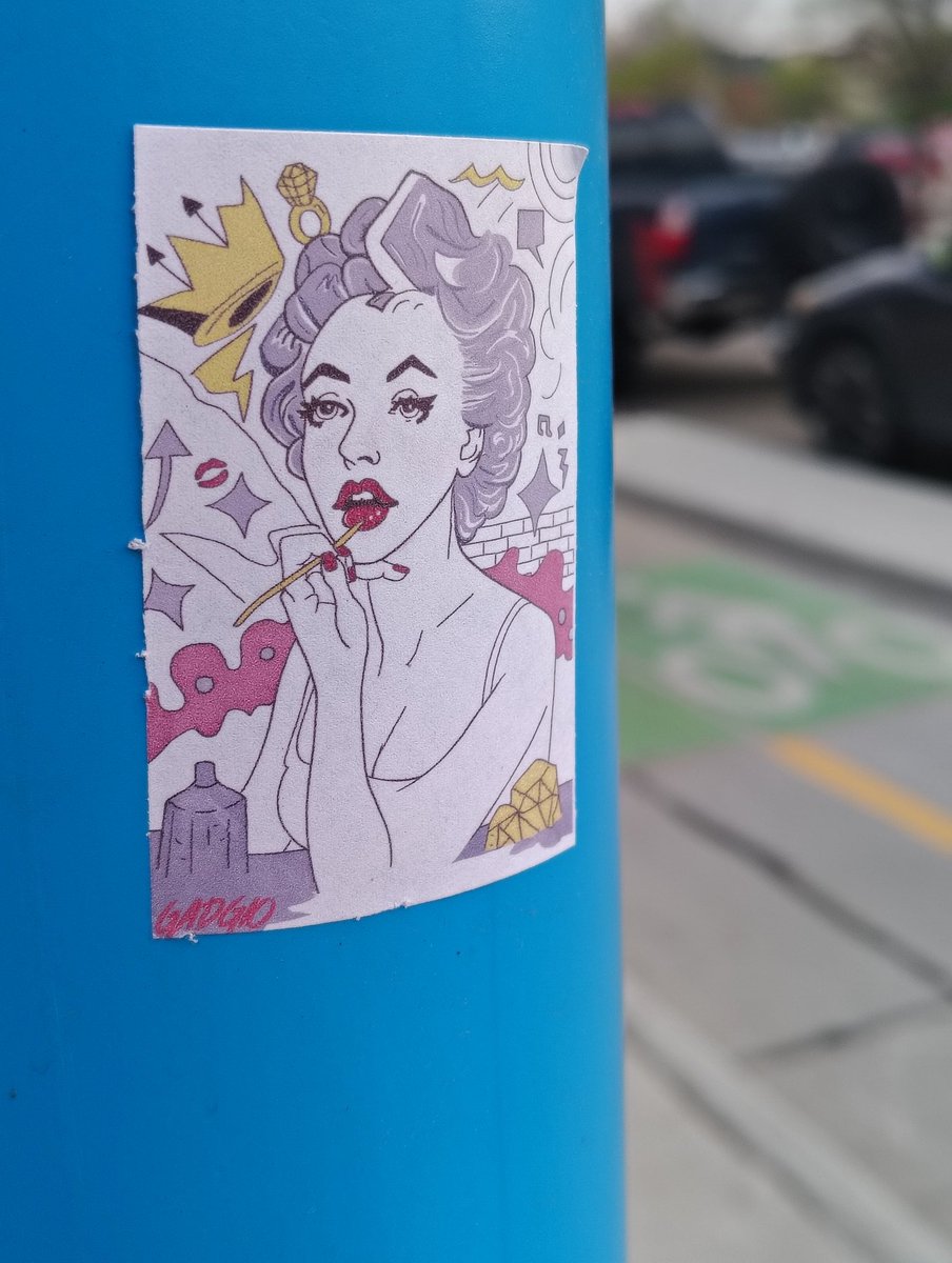 LucianoHerner's tweet image. Posting my art up across the city in form of stickers 
#stickerwars