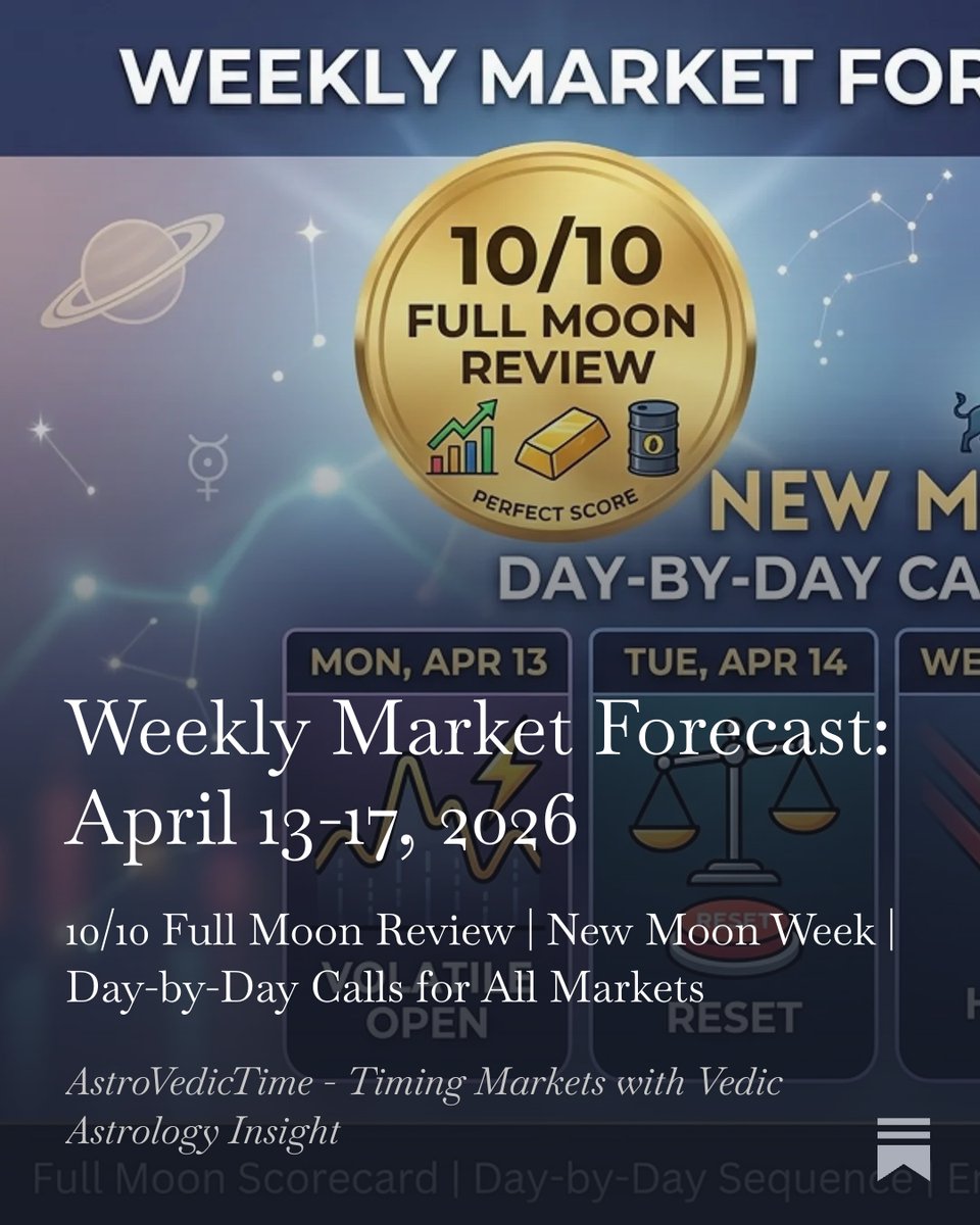 astrovedictime's tweet image. Saturn Cleared. All Signals Live. Here Is the Play for April 13-17

astrovedictime.com/p/weekly-marke…

#marketanalysis #weeklyanalysis #marketforecast #vedicastrology