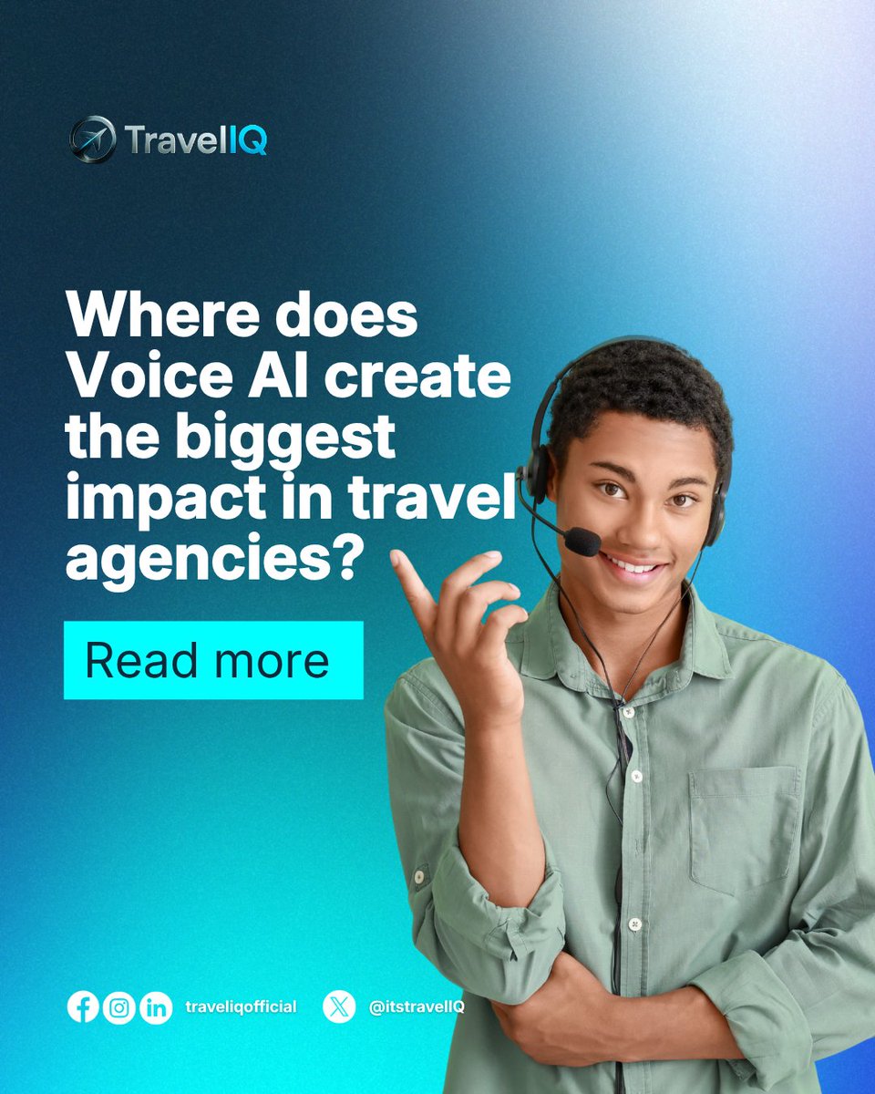 itstravelIQ's tweet image. Travellers don’t stop asking. They stop waiting.

Missed calls and delayed replies are where bookings disappear.

Voice AI helps agencies respond instantly, 24/7, without adding workload.

That’s where Voicific makes the difference.

#Voicific #VoiceAI #TravelAutomation