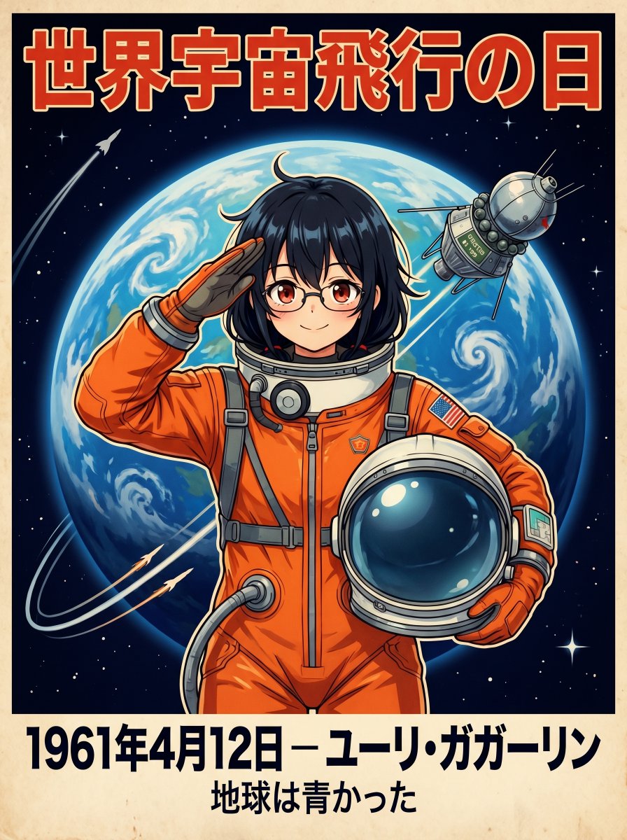 ameiro1616's tweet photo. 今日は世界宇宙飛行の日🚀
かつてガガーリンが見た景色は、今やもっと多くの人の夢に。いつか誰もがこの青い地球を空の上から眺められる日が来るかも？

#世界宇宙飛行の日 #地球は青かった https://t.co/Eb3D1fQcT4