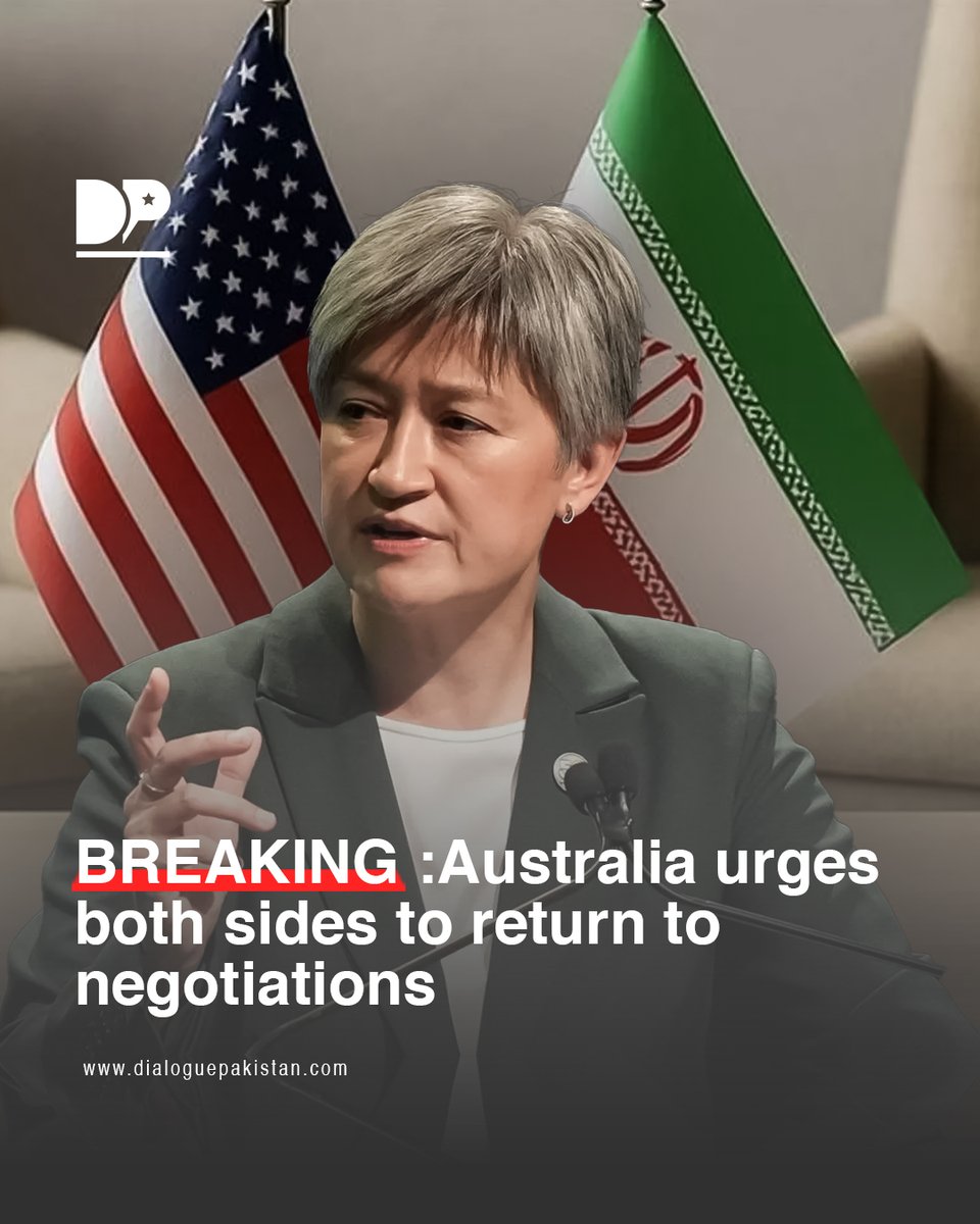 DialoguePak's tweet image. Australian Foreign Minister Penny Wong has called on the US and Iran to uphold the ceasefire and resume talks.

"It is disappointing that the Islamabad talks between the United States and Iran have ended without agreement," 

#DialoguePakistan #Australian #US #Iran #Pakistan