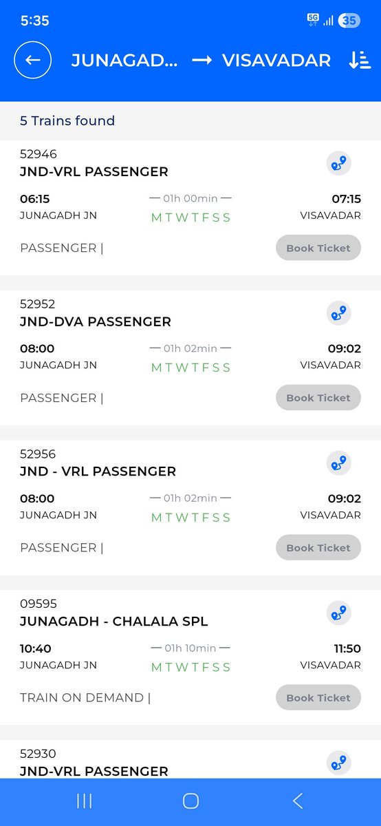 langraj's tweet photo. @DRM_BVP Time table is not updated on @RailOneIndia as well as @UmangOfficial_ App..

No enquiry number for Junagadh Station. So people are misinformed due to this wrong timetable on apps.

Kindly do the needful..

@RailwaySeva @WesternRly @RailMinIndia @AshwiniVaishnaw https://t.co/xg5KiZVL1t