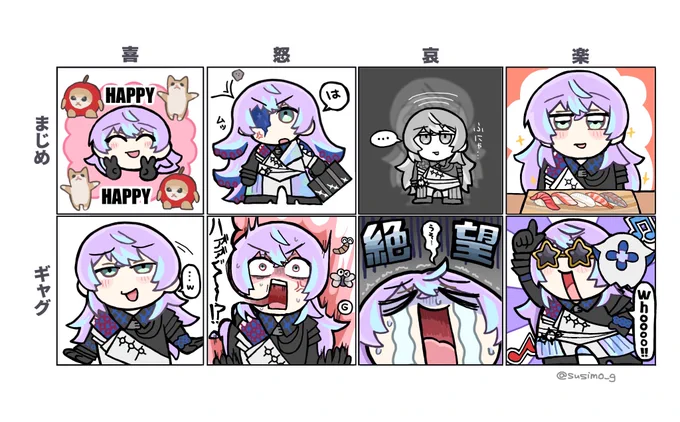 shimaさんのテンプレお借りいたしました!沢山の喜怒哀楽を描くのとても楽しかったです✨ありがとうございます🙏 