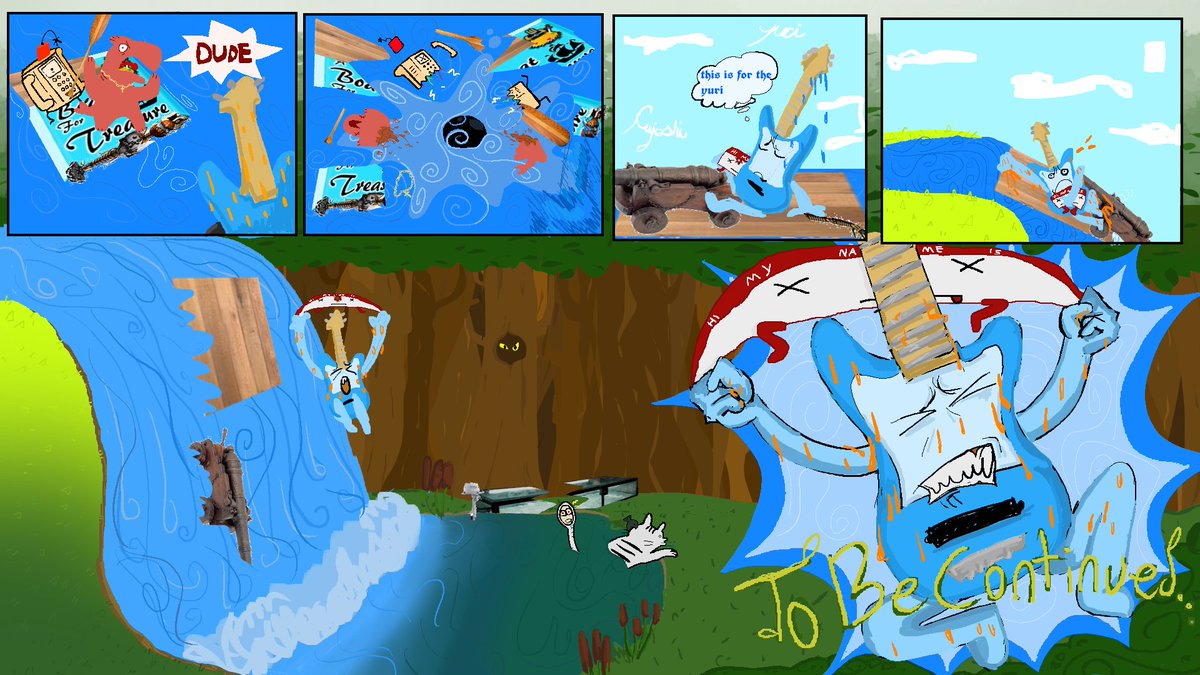 MonkeyProd123's tweet photo. woah ok wow um well This just happened! #bass #guitar #epic #osc #comic #TADCepisode9 #bfdi #m https://t.co/gqTMrAEBh5