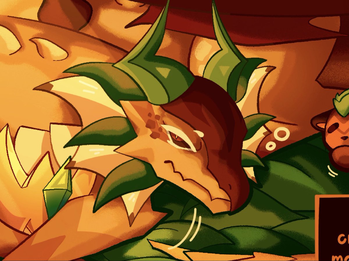 heademptysimi's tweet image. Hey so 😭 about that minicomic. I’m physically incapable of finishing something quickly by making it simple so I’ll give you a little sneak peek from one of the finished pages 
#cookierun #ananasdragoncookie