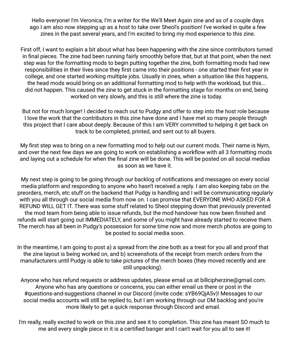 We'll Meet Again: A Bill Cipher Zine tweet media