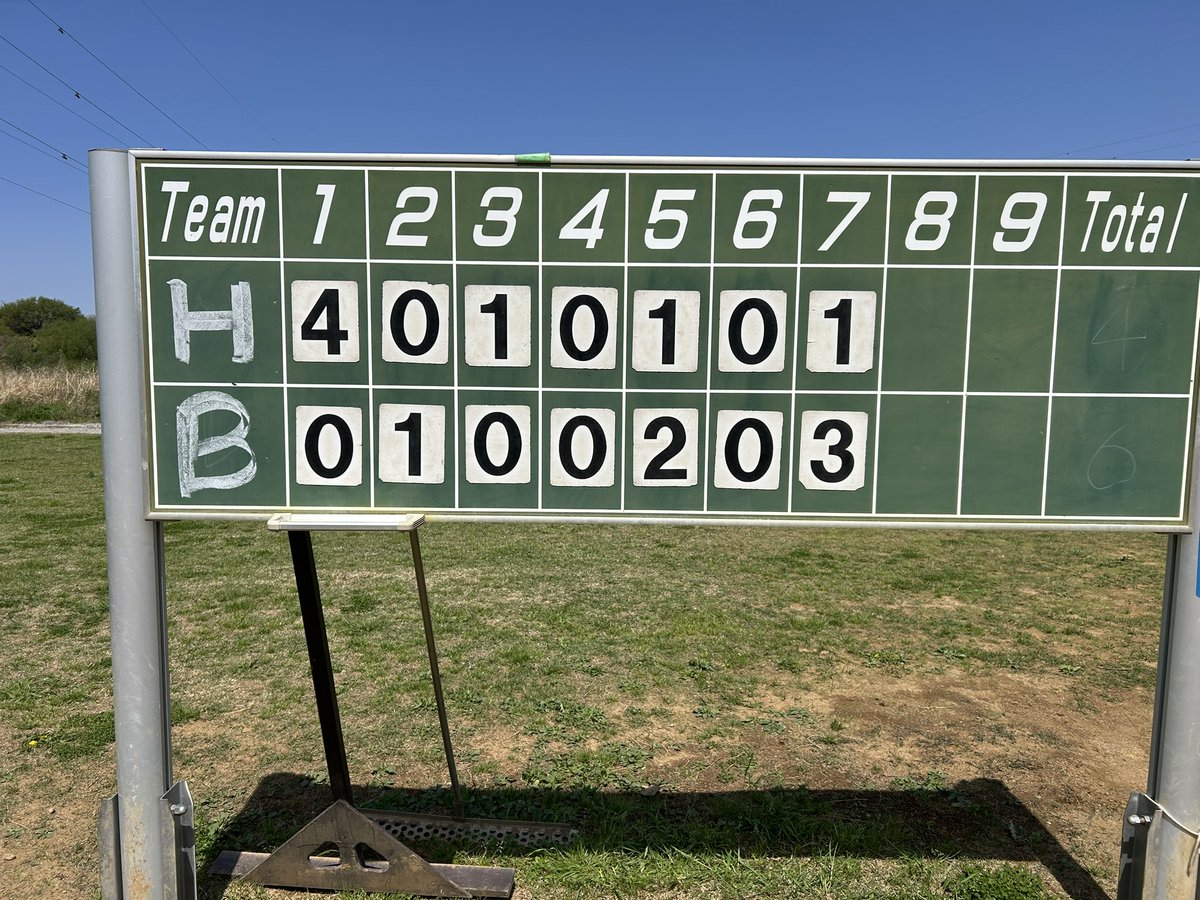 blacks_baseball's tweet photo. 4月12日(日)
OP戦
宇奈根第二野球場
vs HOPEKEYS
7対6負け
先発桜井が立ち上がりに苦しみ、ヒットや味方のエラーもあり2回4失点、継投並木、丹治も最少失点で抑えた。
攻撃では相手投手の好投によりなかなかヒットが生まれなかった。
HOPEKEYS様対戦ありがとうございました。 https://t.co/i71bT986L9