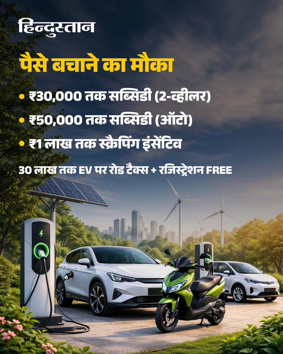 Live_Hindustan's tweet image. दिल्ली में 2 साल बाद सिर्फ ई-बाइक और स्कूटर का ही रजिस्ट्रेशन खरीदारों को ऐसे मिलेगा लाभ... जानें 

#DelhiEVPolicy #ElectricVehicles #AutoNews 

देश-दुनिया की खबरें पढ़ने के लिए अभी डाउनलोड करें 'Hindustan App'