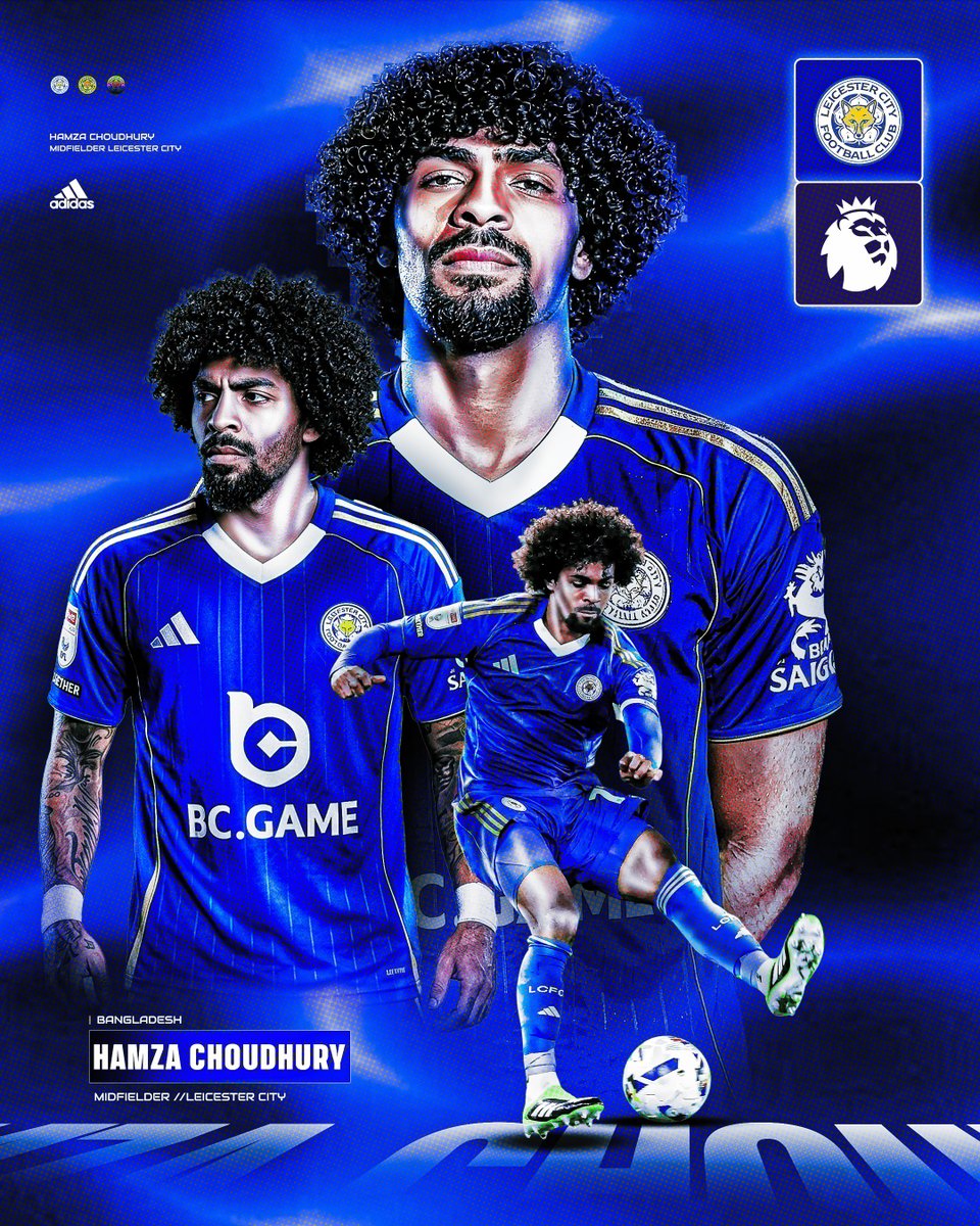mashudahme61407's tweet image. Hamza Choudhury represented through a bold, high-energy poster design 💪
Capturing the intensity, tackles, and warrior mindset on the pitch.
What do you think? 👇

#HamzaChoudhury #FootballDesign #SportsArt #PosterDesign #Soccer #CreativeDesign