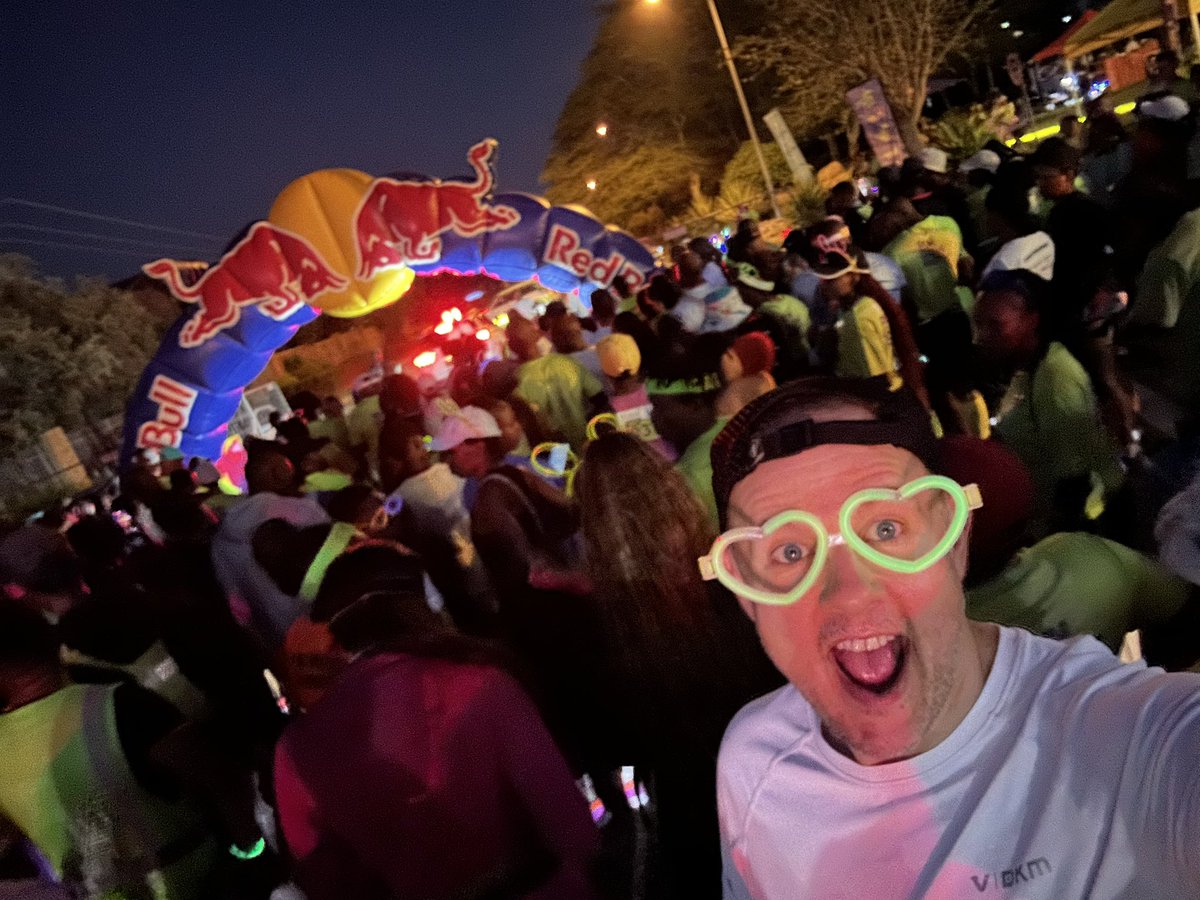 GilesEnticknap's tweet photo. What a fantastic way to explore #Gaborone by night. Thank you #NeonRun for the slick organisation & good vibes. https://t.co/BOLdQtWCAe