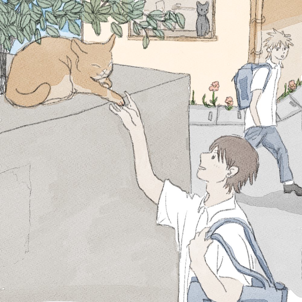 seihi0401's tweet photo. 友達の一面
#illustration
#イラスト
#cat
#猫 https://t.co/D9VDTsUjBJ