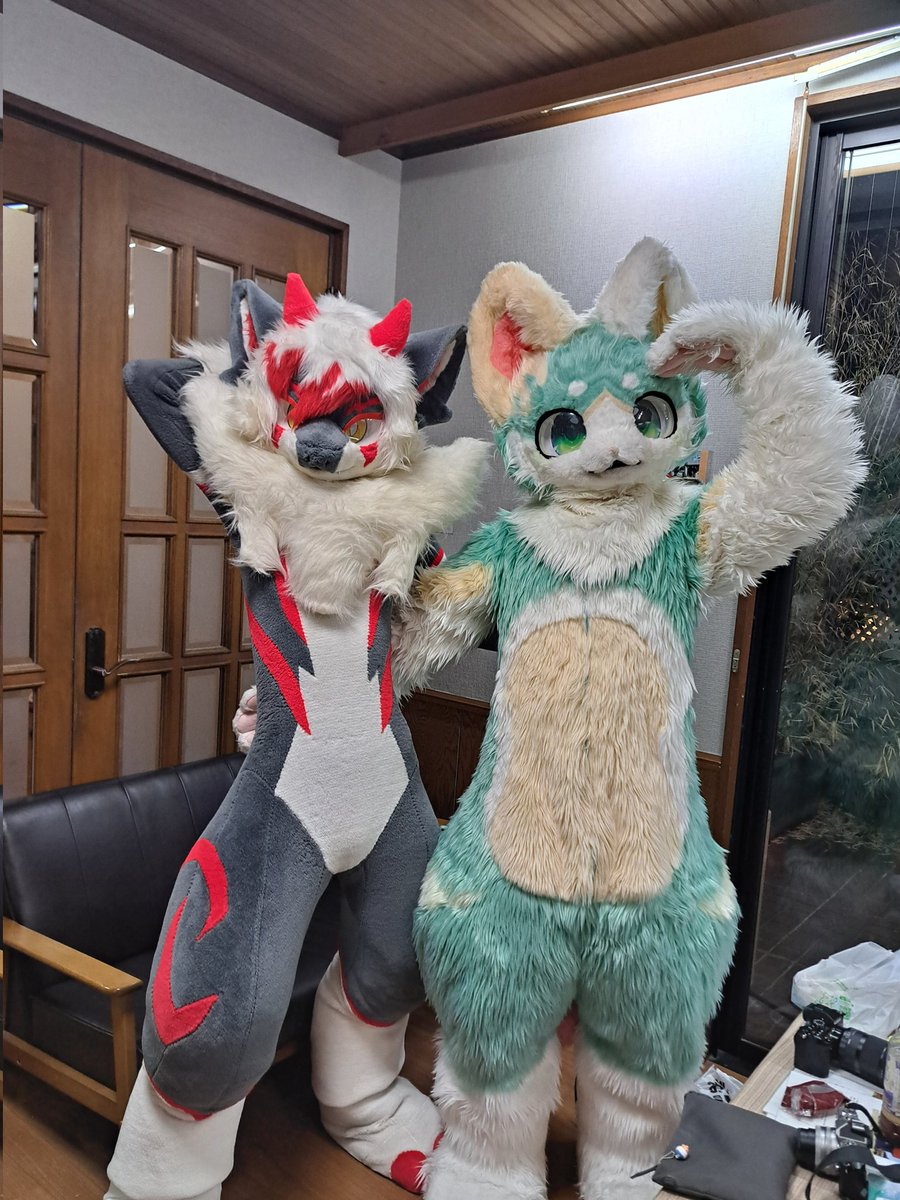 #FursuitsFriday 
#長月オフ
　　　くびれどこかなーo(･ω･ = ･ω･)o
ここや( -`ω-)ﾄﾞﾔｯ

📷<a href="/kyusyausagi/">kyu☆兎</a>