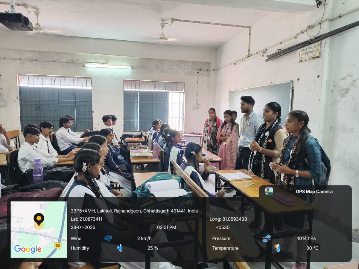 SahuTimmy35019's tweet image. दिनांक 28/01/26 को शास. उच्चतर माध्यमिक शाला लखोली #राजनांदगांव मे बाल सुरक्षा जागरूकता कार्यक्रम आयोजित किया गया।
विद्यार्थियो को #GoodTouch #BadTouch, #सड़क_सुरक्षा,#स्वच्छता व #सुरक्षित_इंटरनेट उपयोग के बारे मे जानकारी दी गई और उन्हे सजग रहने के लिए प्रेरित किया गया।
#POCSOAct