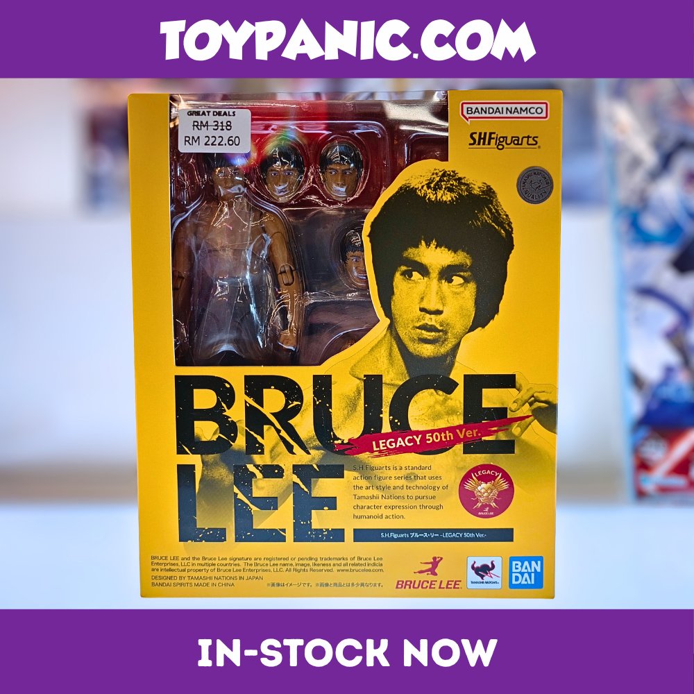 ToypanicMsia's tweet image. ⭐IN STOCK HIGHLIGHT OF THE DAY⭐

🔴S.H.Figuarts Bruce Lee -LEGACY 50th Ver.- BRUCE LEE
👉toypanic.com/toy.aspx?p=149…

#toypanic
#base1midlandspark