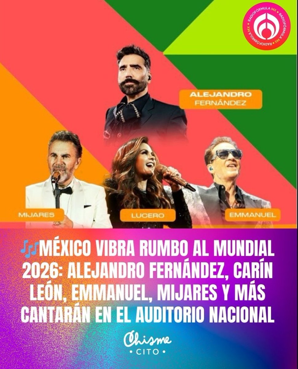 29luceritolu's tweet image. 🌟9 y 10 de junio🌟

🎉🏆🇲🇽iLa fiesta del Mundial ya empezó!🎉🏆🇲🇽

Previo al Mundial 2026, grandes estrellas de la música mexicana encenderán el escenario con "México Vibra"!✨🎶💥

#Lucerito #LaNoviadeAmerica #MexicoVibra