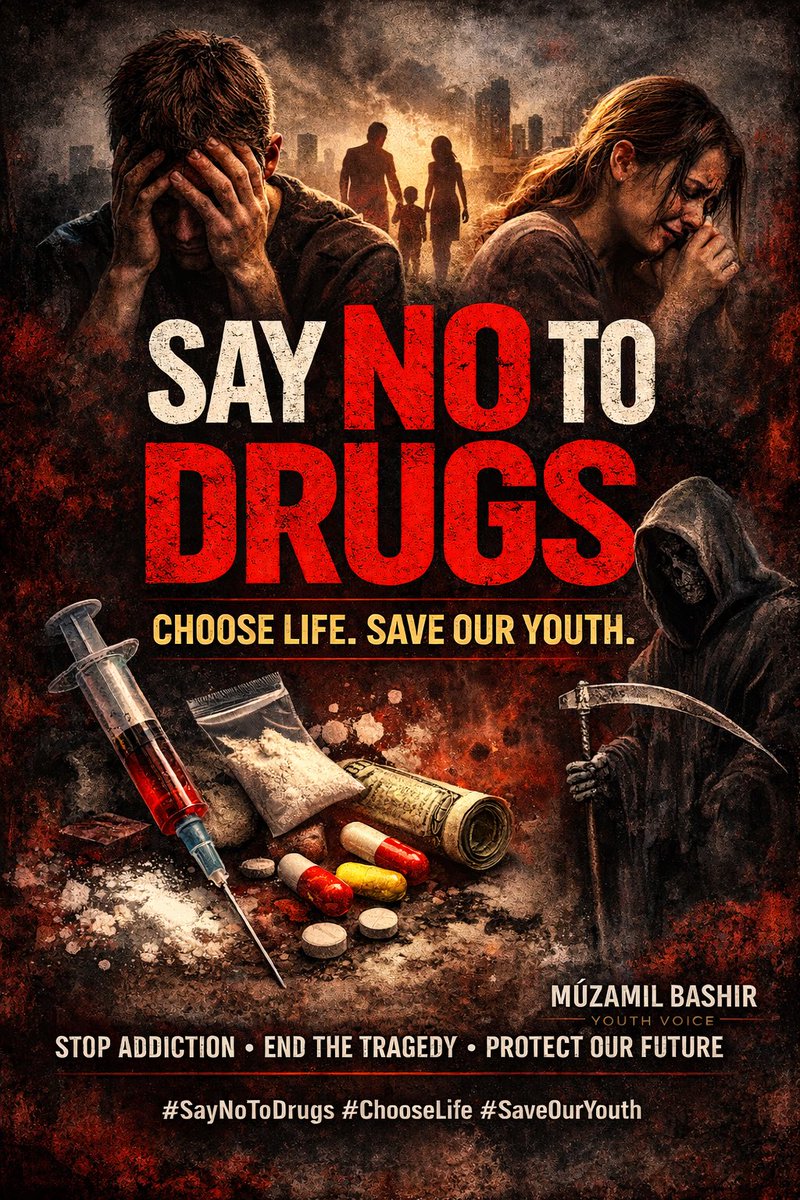 Drug abuse isn’t just a crisis it’s silently destroying our youth, our families, and our future. This is not someone else’s problem it’s ours. As a Youth Voice, I stand committed to raising awareness and pushing for real change. It’s time we unite, speak up, and protect the next