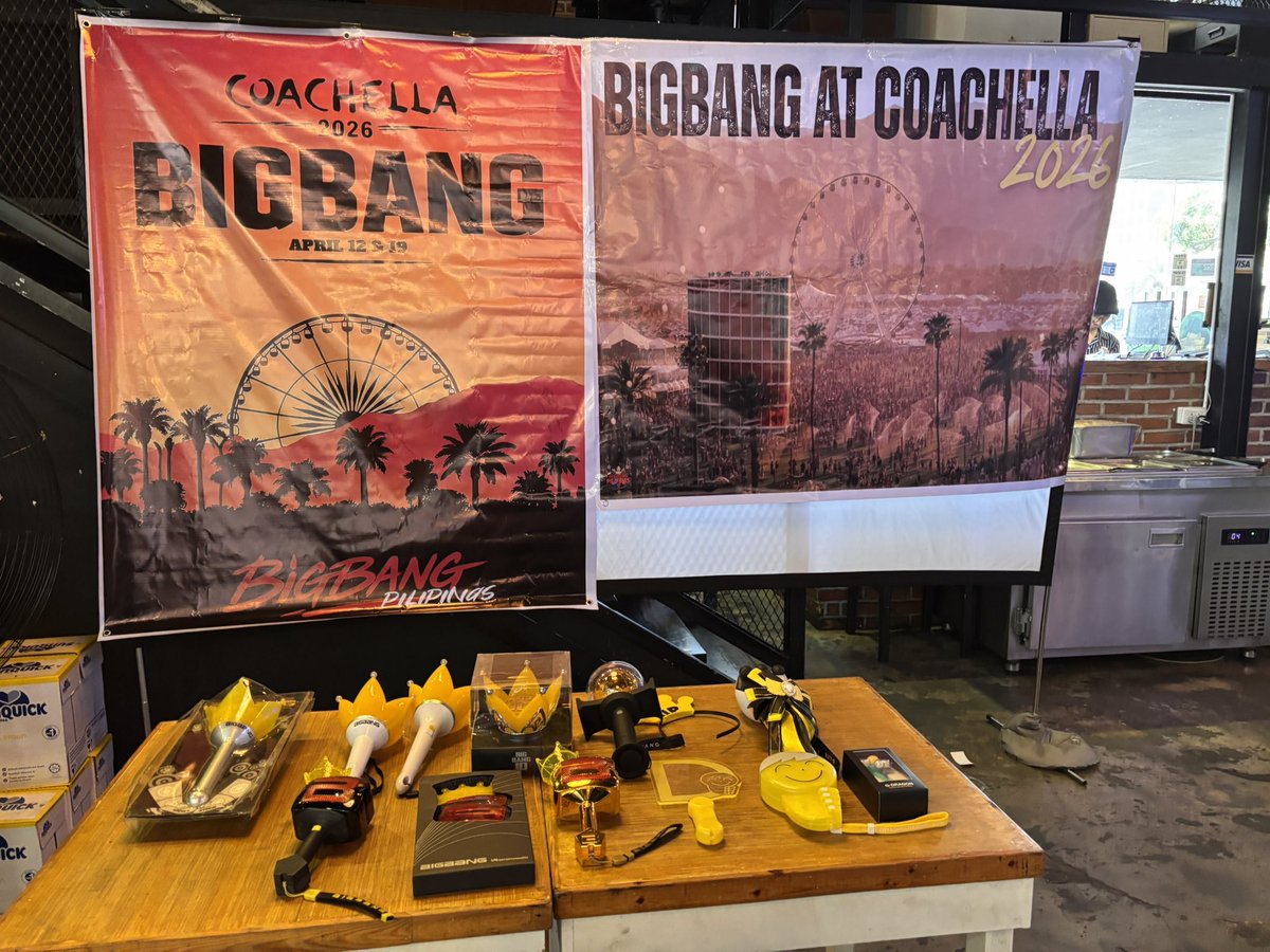 BIGBANGFILO's tweet photo. See you everyone! 💛

#BIGBANG #BANGCHELLA #GDRAGON #TAEYANG #DAESUNG #COACHELLA2026 #BIGBANGISBACK https://t.co/pXPT7iXUvI