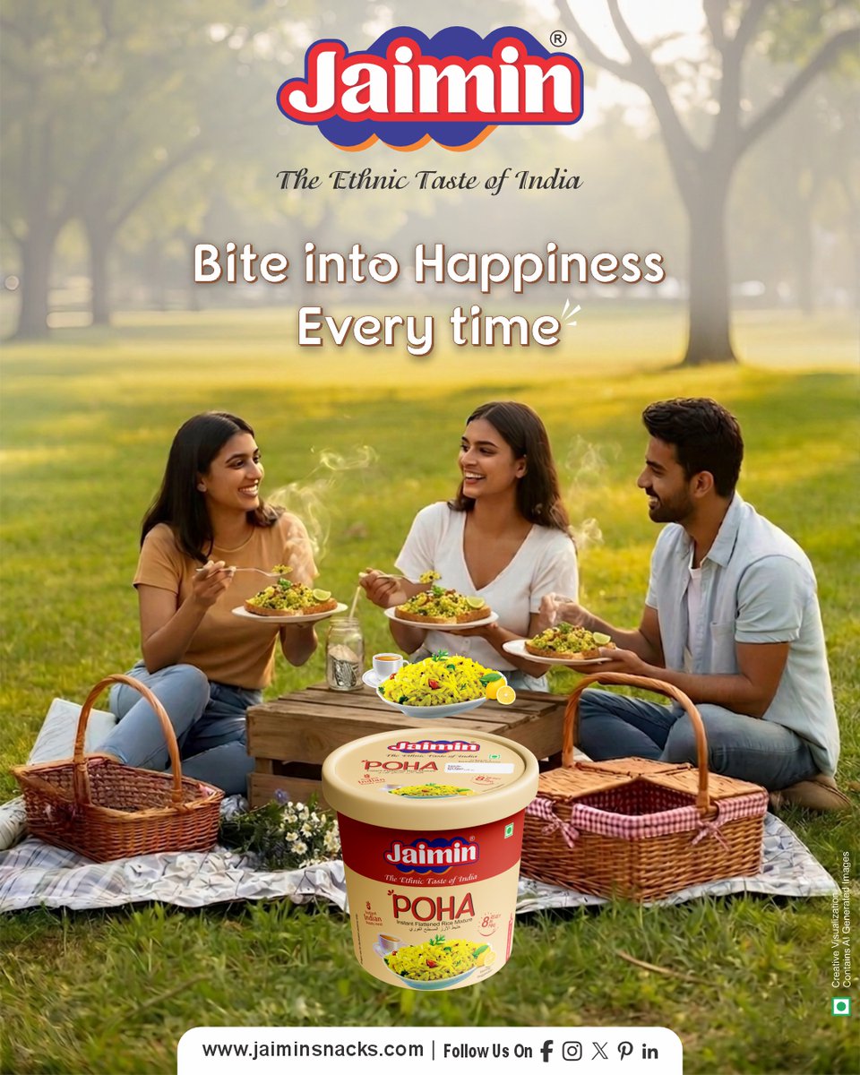 JaiminSnacks's tweet photo. Bite into happiness, every time ✨

Enjoy the authentic taste of Jaimin Poha—quick, delicious, and perfect for sharing good moments 💛

#JaiminSnacks #TheEthnicTasteOfIndia #QuickMeal #EverydayCravings https://t.co/1WuRqvTFKj