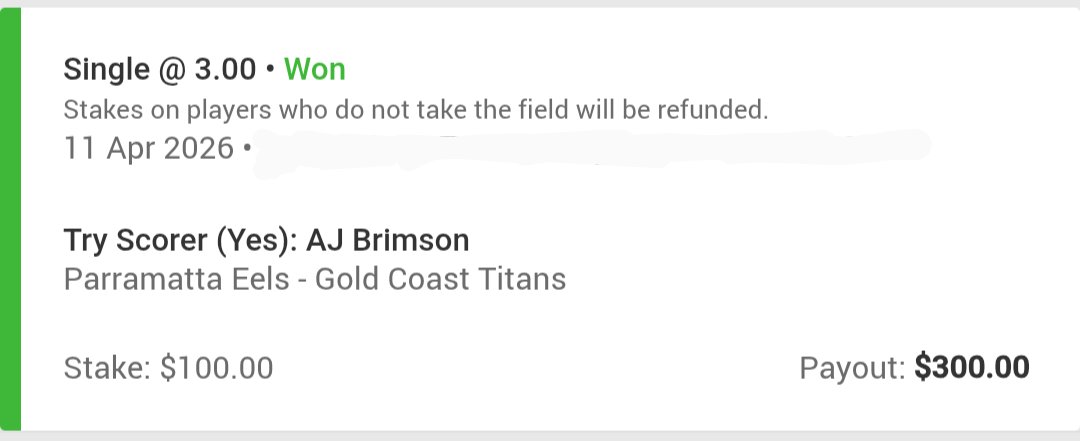 NRL Titans vs Eels
I've done it again! 💵💰😎🏈
+$2,795 Profit
+27.95 Units
+399.3% ROI
W 3  L 4 (57.1%)