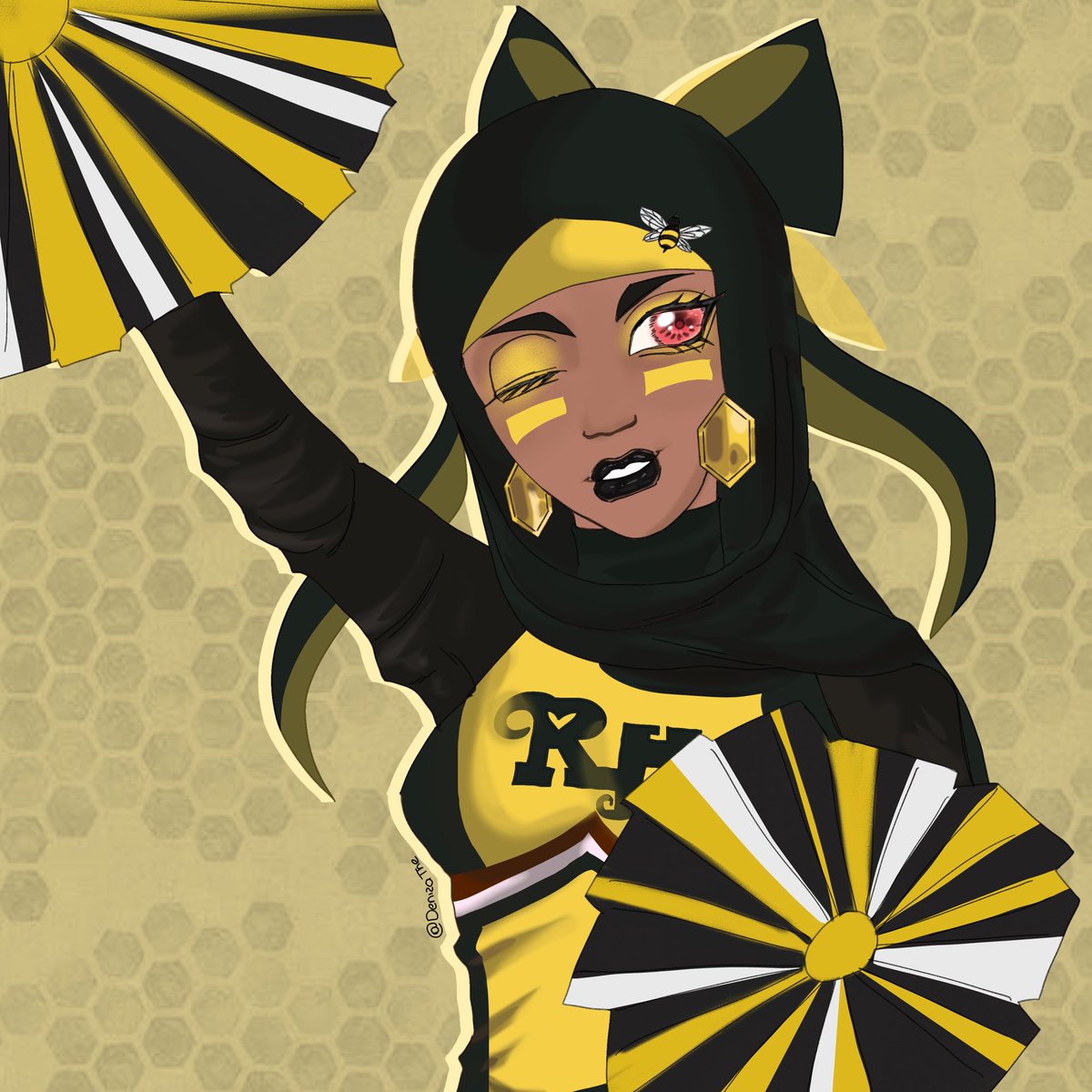 HIJABI QUEEN BEE!! 🐝✨

She was sooo fun to draw! I never drew a cheerleader before so I’m glad she’s my first haha, I have her toy code too! (Although I never used her set..) nonetheless WHO IS NEXTTTT🐝🫶🏻 (be sure to comment and support me 🥹)