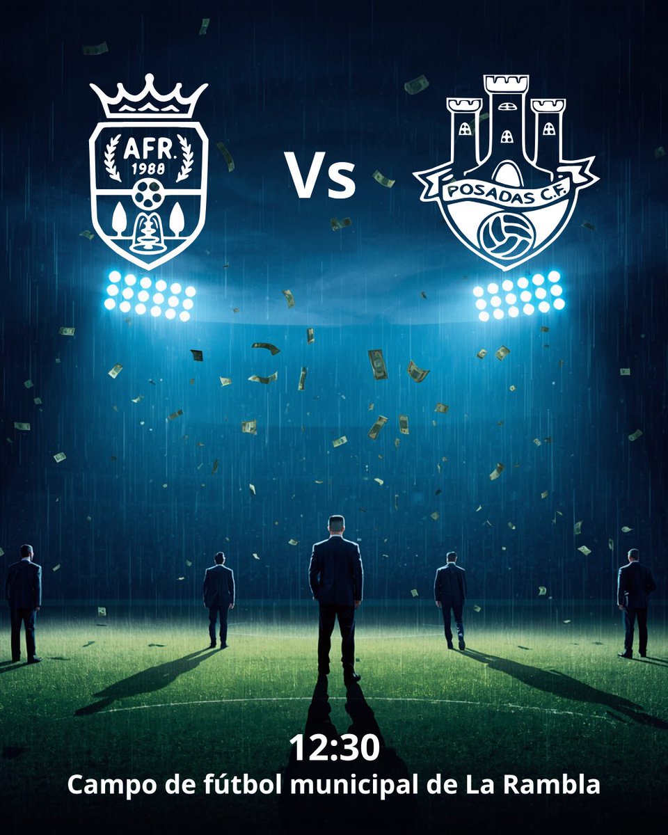PosadasCF1952's tweet photo. DIA DE PARTIDO

En el día de hoy disputaremos la Jornada 23 de liga, jugamos en La Rambla.

📆 12/04/2026
🏟️ Campo de fútbol municipal de La Rambla.
🕔 12:30
ℹ️ Jornada 23
#LaRamblaPosadas https://t.co/RfK7kS8OSr