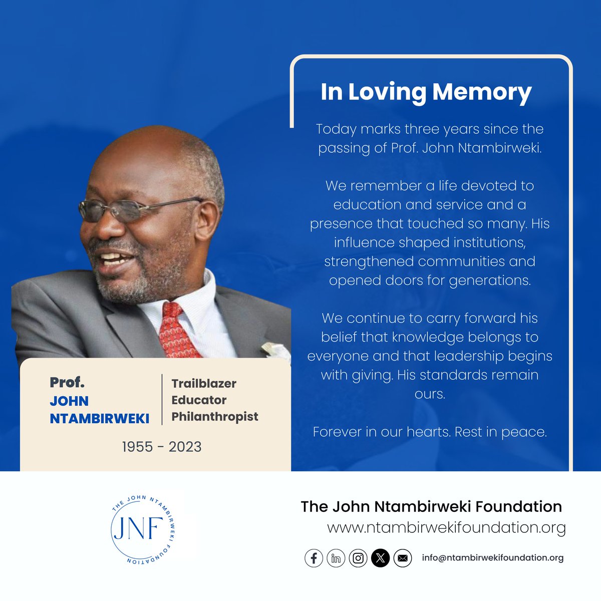 John Ntambirweki Foundation tweet media