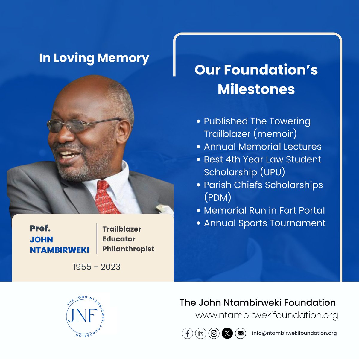 John Ntambirweki Foundation tweet media