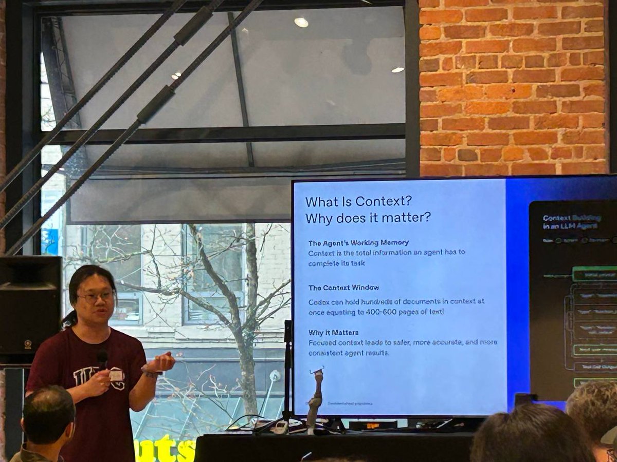 realsigridjin's tweet photo. yesterday vancouver codex community meetup was banger

demos !
- photobomb (photo party game): https://t.co/OCX39xy623
- llm inference in bittorrent style
- oh-my-codex (by me)
- diy agi (by Kai Simpson)
- hackathon review (by @shawnbuilds)

never been bulish in bc than today🇨🇦 https://t.co/8mj5DSscOn