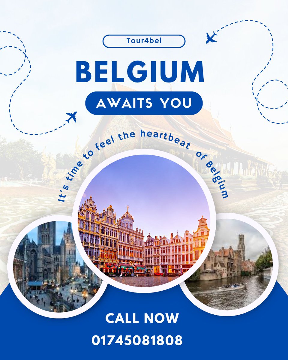 debashish017's tweet photo. Tour4Bel brings you an exclusive Belgium Tour Package for travelers from Bangladesh
💰 Pack Price: Starting from ৳1,85,000 BDT (per person)
🏨 Package 3 days &amp; 3 Nights
🌍 Places: Brussels, Bruges &amp; Ghent
📞 Contact Now: 01745081808
#BelgiumTour #TravelEurope #Tour4Bel #Brussels https://t.co/Jr6MObNJ83