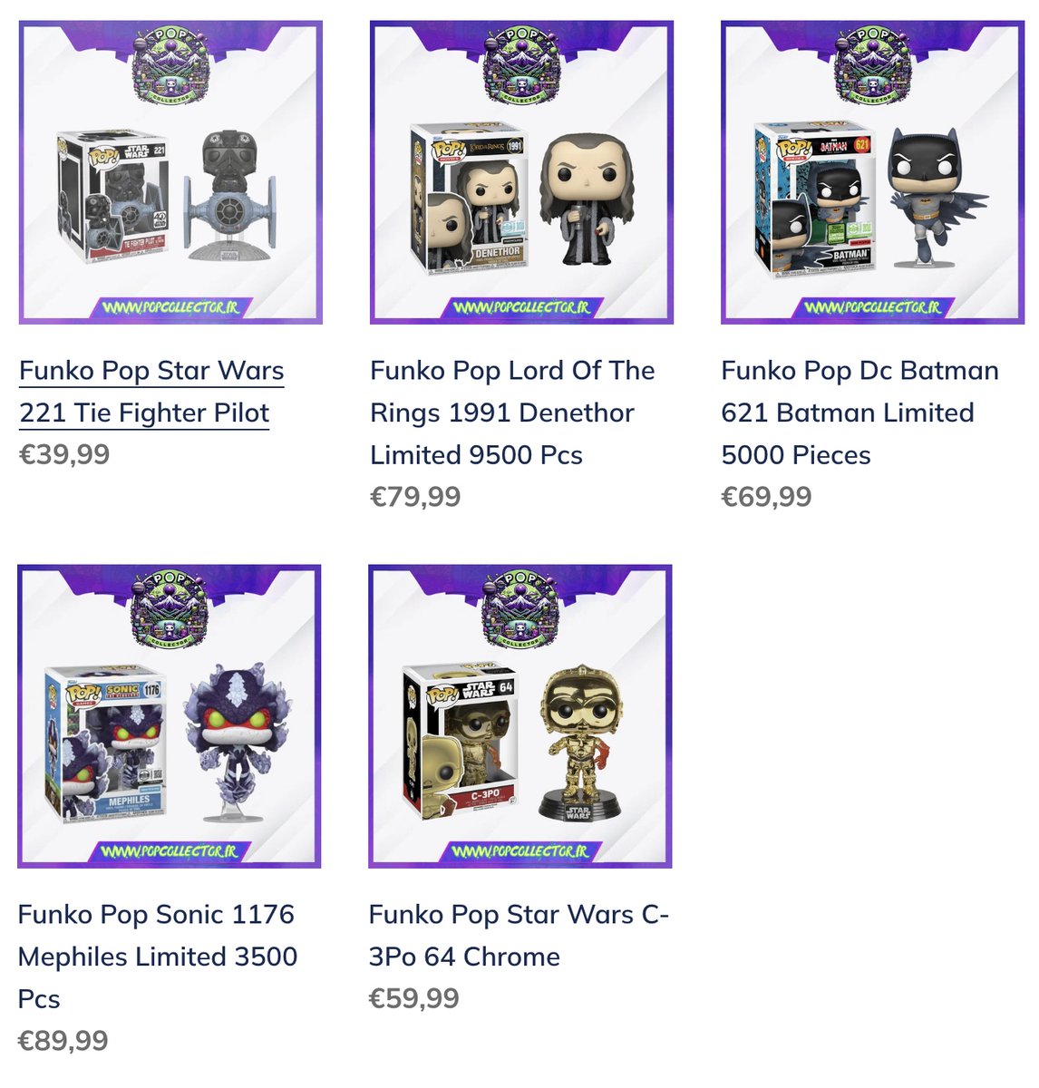 TeamPopFr's tweet image. 🔥💎 Funko Pop Rare &amp;amp; Ultra-Rare : Nouvelle vague chez PopCollector 💎🔥

📍 Sur PopCollector : popcollector.fr/?ref=6kdhdi5rh9

#FunkoPop  #PopVinyl  #GlowInTheDark
#TeamPopFr #BonPlan