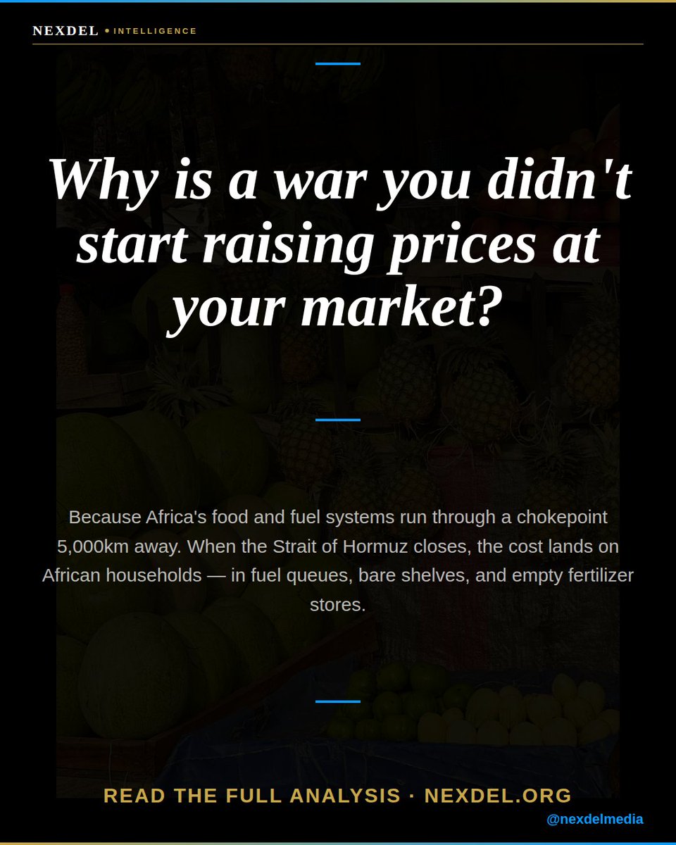 nexdelmedia's tweet photo. Africa didn't start the WAR.
Egypt is getting hit from every direction.
Energy import bill more than doubled.
Suez Canal revenues falling as ships divert via Cape.
Food import costs rising.
Mandatory 9PM commercial closures
104 million people. No buffer
https://t.co/NNlg7tB1FH https://t.co/yYQjxvZUP1